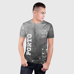 Футболка спортивная мужская Porto - grey gradient вертикально, цвет: 3D-принт — фото 2
