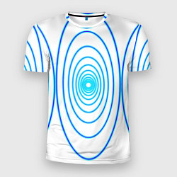 Футболка спортивная мужская Овалы с свечением, цвет: 3D-принт