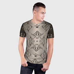 Футболка спортивная мужская Узоры с градиентом, цвет: 3D-принт — фото 2