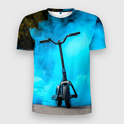 Футболка спортивная мужская Самокат в синем дыму, цвет: 3D-принт