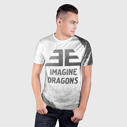 Футболка спортивная мужская Imagine Dragons - white gradient, цвет: 3D-принт — фото 2