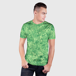 Футболка спортивная мужская Фисташковый текстура напыление, цвет: 3D-принт — фото 2