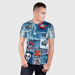 Футболка спортивная мужская Пиксельный космос, цвет: 3D-принт — фото 2