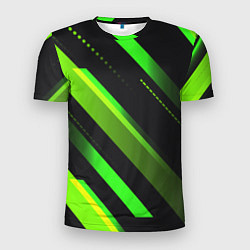 Мужская спорт-футболка Color black green