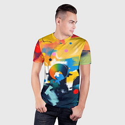 Футболка спортивная мужская Абстракция в деталях, цвет: 3D-принт — фото 2