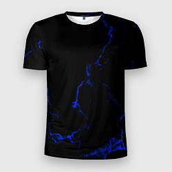 Футболка спортивная мужская Color black blue, цвет: 3D-принт