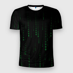 Футболка спортивная мужская Color black green, цвет: 3D-принт