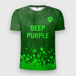 Футболка спортивная мужская Deep Purple - green gradient посередине, цвет: 3D-принт