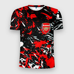 Футболка спортивная мужская Arsenal краски текстура, цвет: 3D-принт