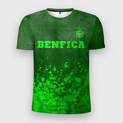 Футболка спортивная мужская Benfica - green gradient посередине, цвет: 3D-принт