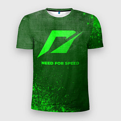 Футболка спортивная мужская Need for Speed - green gradient, цвет: 3D-принт
