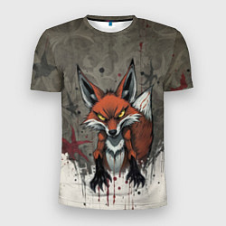 Футболка спортивная мужская Карикатурный лис, цвет: 3D-принт