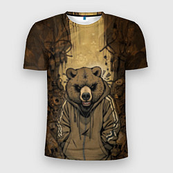 Футболка спортивная мужская Спортивный мишка, цвет: 3D-принт