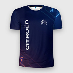 Футболка спортивная мужская Citroen абстракция, цвет: 3D-принт