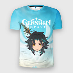 Футболка спортивная мужская Genshin Impact - персонаж Сяо, цвет: 3D-принт