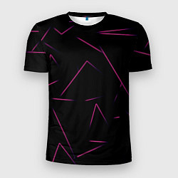Футболка спортивная мужская Color pink line, цвет: 3D-принт