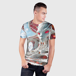 Футболка спортивная мужская Инопланетный белый город, цвет: 3D-принт — фото 2