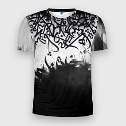 Мужская спорт-футболка Гранж каллиграфия