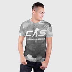 Футболка спортивная мужская Counter-Strike 2 - grey gradient, цвет: 3D-принт — фото 2