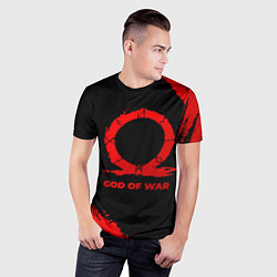 Футболка спортивная мужская God of War - red gradient, цвет: 3D-принт — фото 2