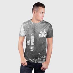Футболка спортивная мужская Die Antwoord - grey gradient вертикально, цвет: 3D-принт — фото 2