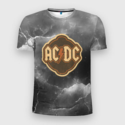 Футболка спортивная мужская ACDC ретро логотип, цвет: 3D-принт