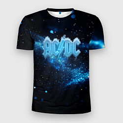 Футболка спортивная мужская ACDC ледяной логотип, цвет: 3D-принт