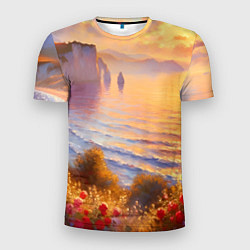 Футболка спортивная мужская Рассветный залив, цвет: 3D-принт