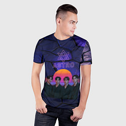 Футболка спортивная мужская Astro retro style, цвет: 3D-принт — фото 2
