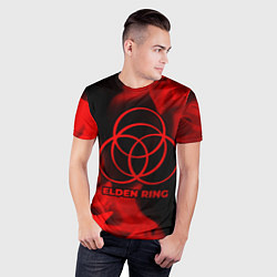 Футболка спортивная мужская Elden Ring - red gradient, цвет: 3D-принт — фото 2