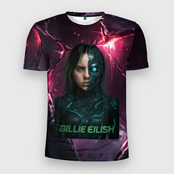 Футболка спортивная мужская Билли Айлиш в стиле киберпанк, цвет: 3D-принт