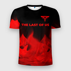 Мужская спорт-футболка The Last Of Us - red gradient посередине