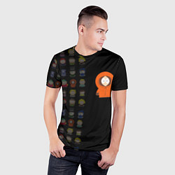 Футболка спортивная мужская Южного парка Кенни, цвет: 3D-принт — фото 2