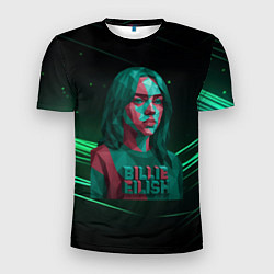 Футболка спортивная мужская Билли Айлиш - геометрия, цвет: 3D-принт