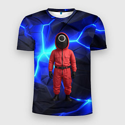 Футболка спортивная мужская Игра в кальмара страж треугольник, цвет: 3D-принт