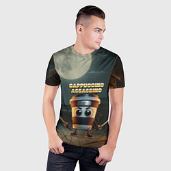 Футболка спортивная мужская Cappuccino Assassino мем, цвет: 3D-принт — фото 2
