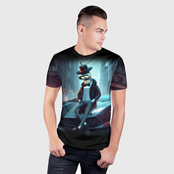 Футболка спортивная мужская Бендер счастливый владелец Ламборджини, цвет: 3D-принт — фото 2