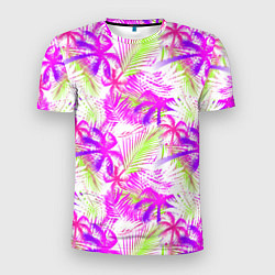 Футболка спортивная мужская Palm tree pink, цвет: 3D-принт