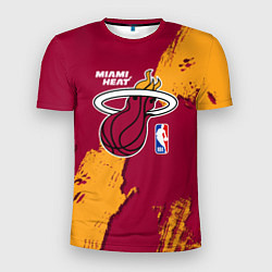 Футболка спортивная мужская Майами Хит - разлитая краска, цвет: 3D-принт