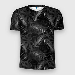 Футболка спортивная мужская Palm black and white, цвет: 3D-принт