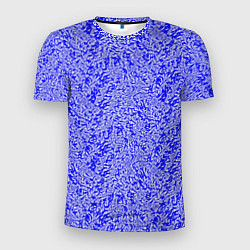 Футболка спортивная мужская Ярко-синий текстура хлопья, цвет: 3D-принт