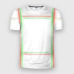 Мужская спорт-футболка Neon light green red