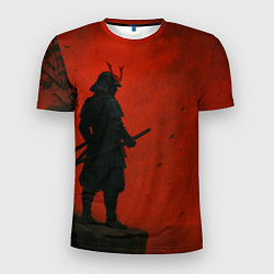 Футболка спортивная мужская Ghost of Tsushima - алый, цвет: 3D-принт