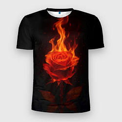 Мужская спорт-футболка Flaming rose