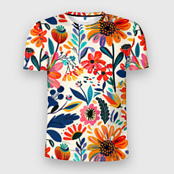 Футболка спортивная мужская Простые цветы, цвет: 3D-принт