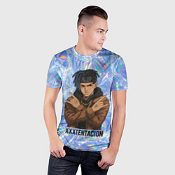 Футболка спортивная мужская XXXTentacion - скрещенные руки, цвет: 3D-принт — фото 2