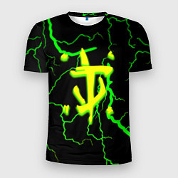 Футболка спортивная мужская Doom кислотный шторм молнии, цвет: 3D-принт