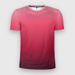 Футболка спортивная мужская Градиент гранатовый, цвет: 3D-принт