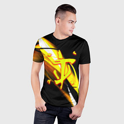 Футболка спортивная мужская Doom геометрия из полос, цвет: 3D-принт — фото 2