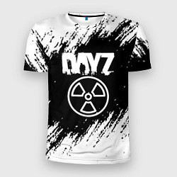 Футболка спортивная мужская Dayz белые краски лого, цвет: 3D-принт